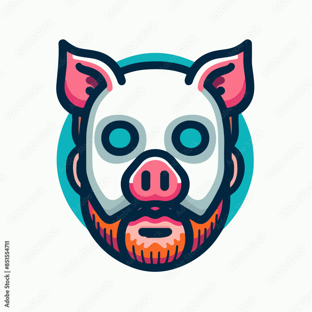 man in pig mask sketch engraving vector illustration. T-shirt apparel print design. Scratch board imitation. image. man in pig mask sketch engraving vector illustration. T-shirt apparel print design. Scratch board imitation. image.