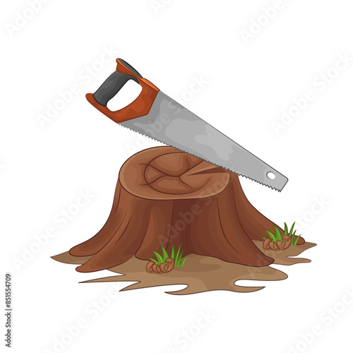 Illustration of hand saw 