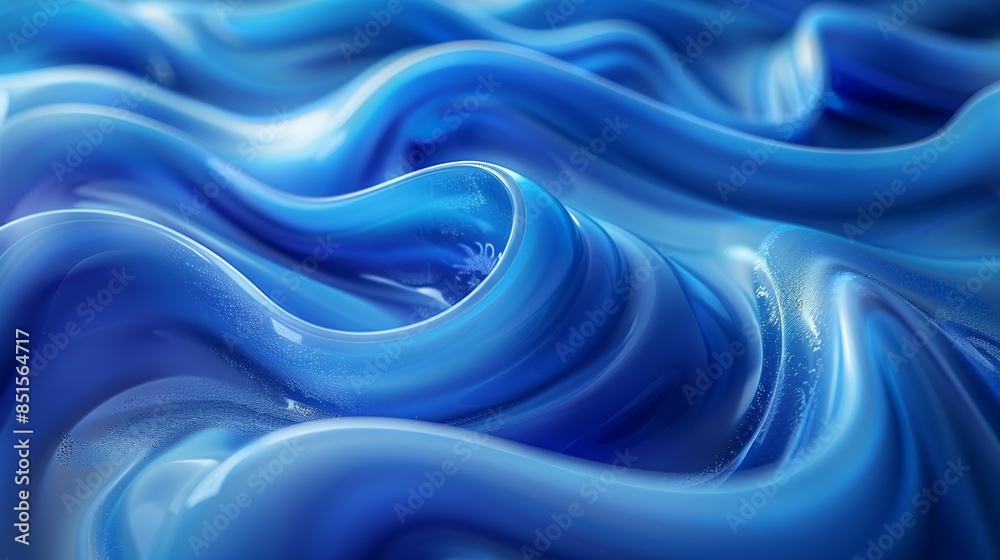Obraz premium Dynamic swirls of cobalt and azure, reminiscent of the swirling currents of a vast ocean. Abstract Backgrounds Illustration, Minimalism,