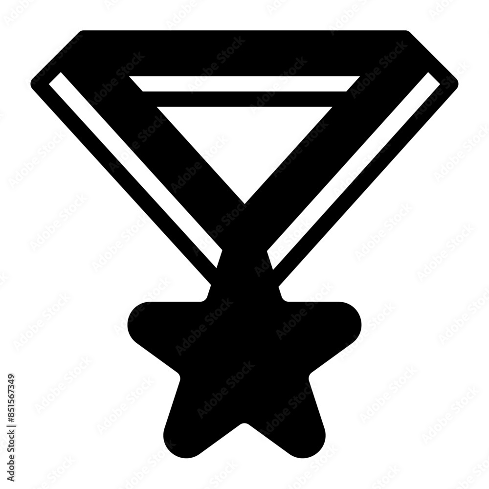 Mendallion badge gold award icon or logo illustration outline black style Mendallion badge gold award icon or logo illustration outline black style