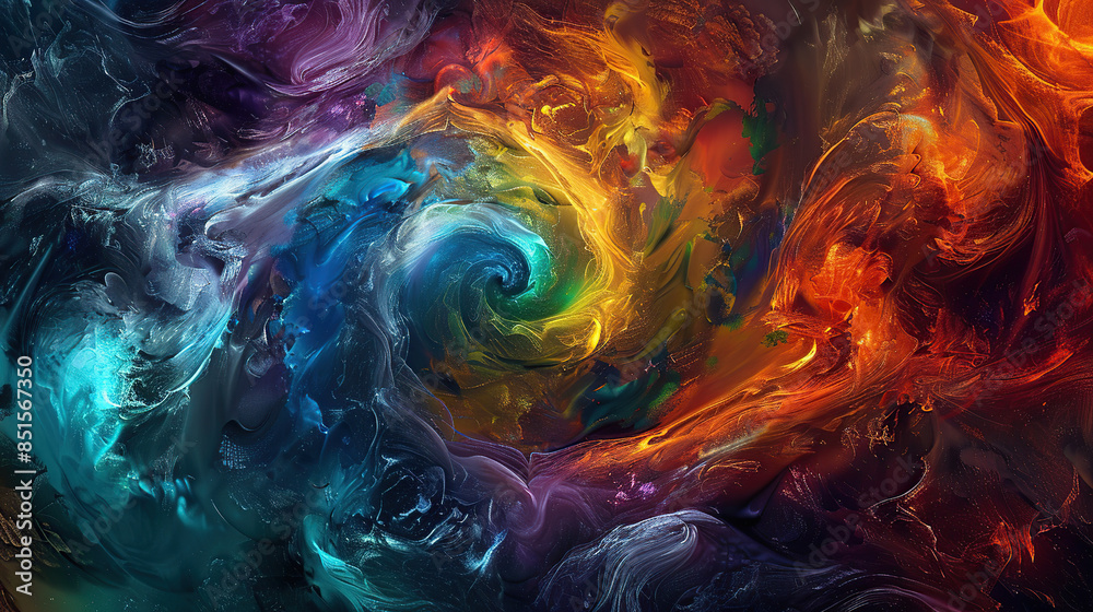 A colorful, swirling image of two flames with a blue and orange swirl in the middle. The image is abstract and has a sense of movement and energy A colorful, swirling image of two flames with a blue and orange swirl in the middle. The image is abstract and has a sense of movement and energy