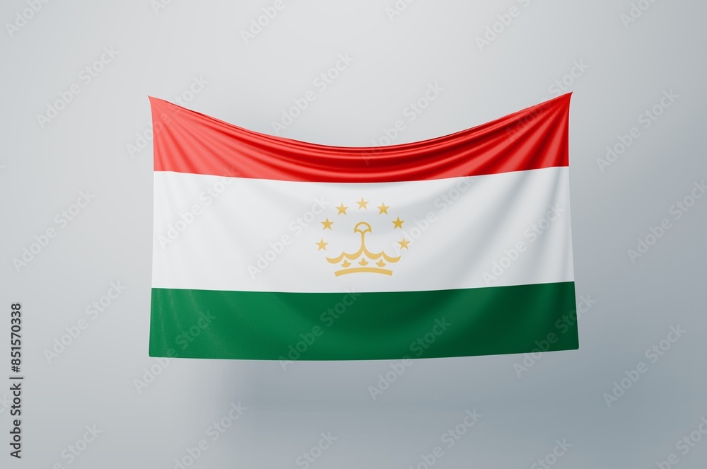 Tajikistan National Flag Waving Proudly. 3D Flag Banner Illustration image Tajikistan National Flag Waving Proudly. 3D Flag Banner Illustration image