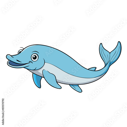  cartoon depiction of a sturgeon fish.