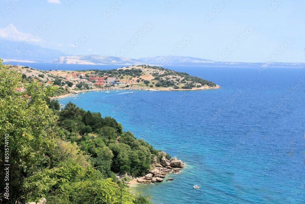 lovely view in Baska, island Krk, Croatia lovely view in Baska, island Krk, Croatia