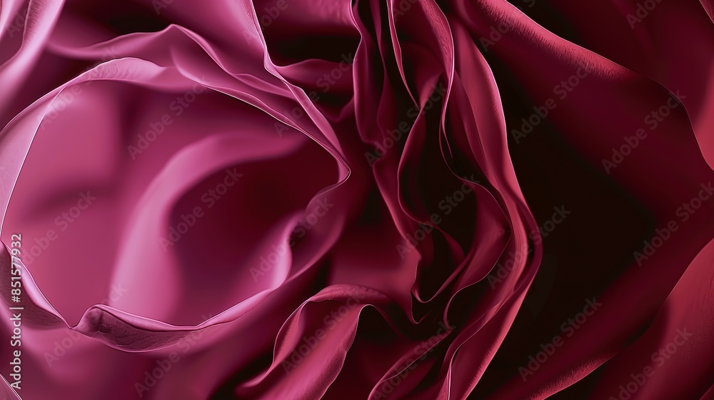 Obraz premium Abstract rose pattern, close-up, deep red hues, soft focus, swirling petals, gentle gradient.