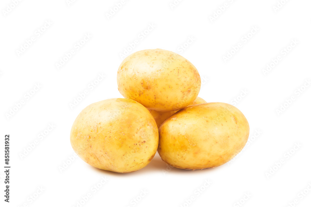 Young potatoes. Raw potatoes isolated on white background.Peel potatoes.Harvesting collection. organic, freshly dug potatoes. Agricultural background. Vegan. Vegetables.Potato slices. Young potatoes. Raw potatoes isolated on white background.Peel potatoes.Harvesting collection. organic, freshly dug potatoes. Agricultural background. Vegan. Vegetables.Potato slices.