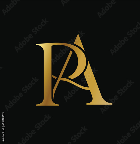 PA logo overlapping design Alphabet letters Initials Monogram logo PA, PA INITIAL