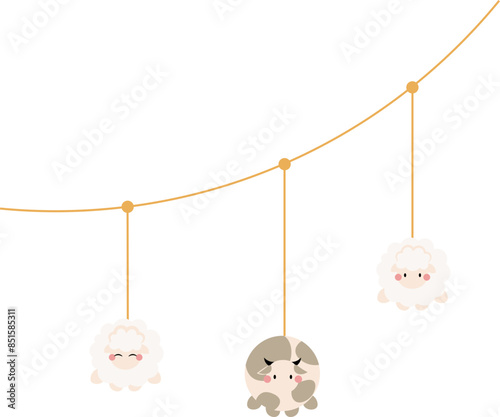 sheep and cow decoration, hanger, gantungan hiasan domba dan sapi photo