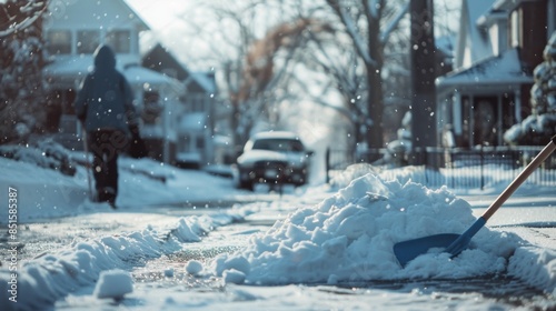 The winter snow shoveling © VLA Studio