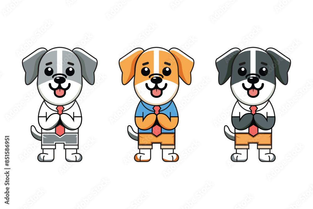 cute dog cartoon logo vector, cute dog for kids cute dog cartoon logo vector, cute dog for kids