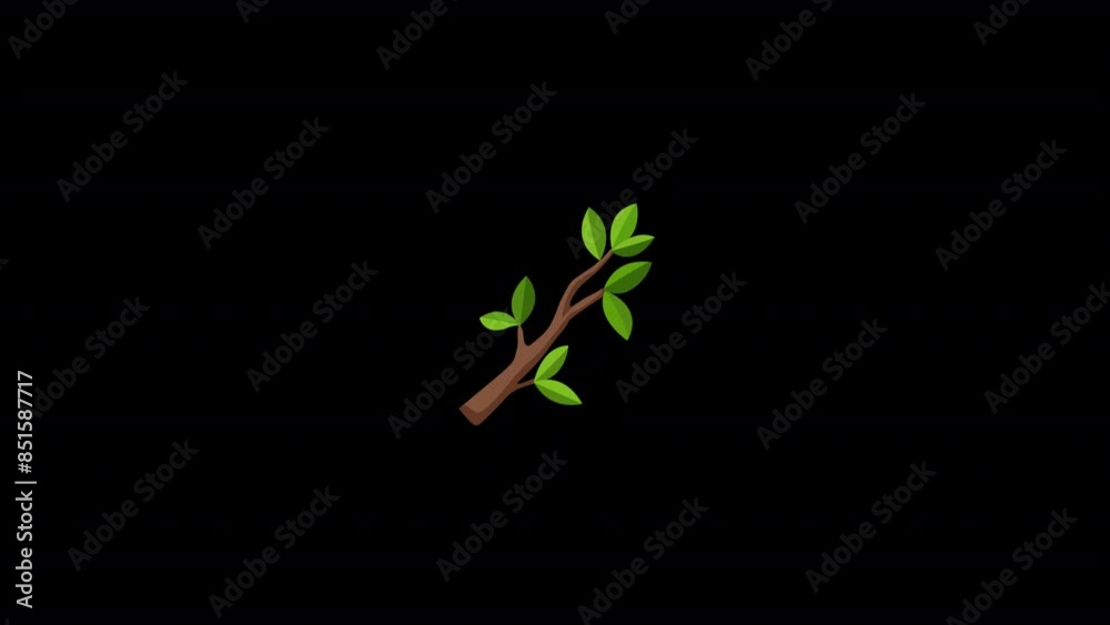 Animated Branch With Alpha Animated Branch With Alpha
