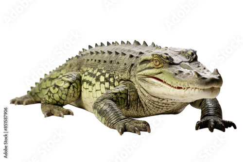 Nile Crocodile Icon Isolated on Transparent Background PNG Format