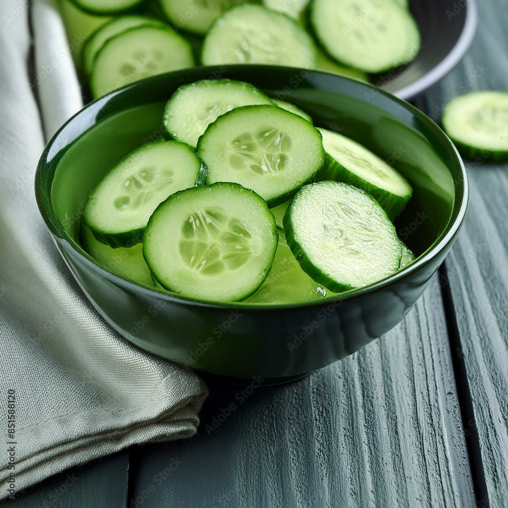 Heap of fresh healthy cucumber sliced Heap of fresh healthy cucumber sliced