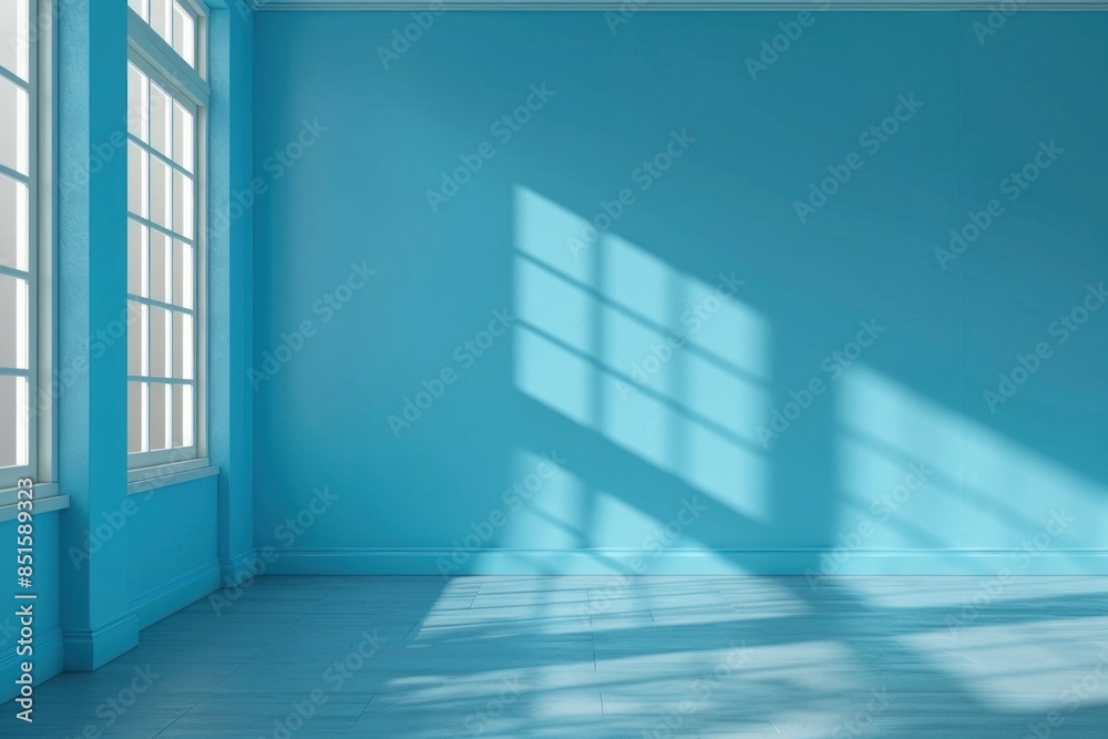 Blue room window floor architecture. Blue room window floor architecture.