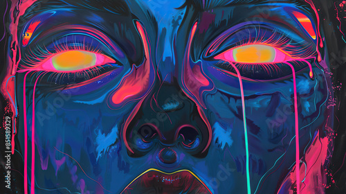 Radiating Anguish With Neon tears