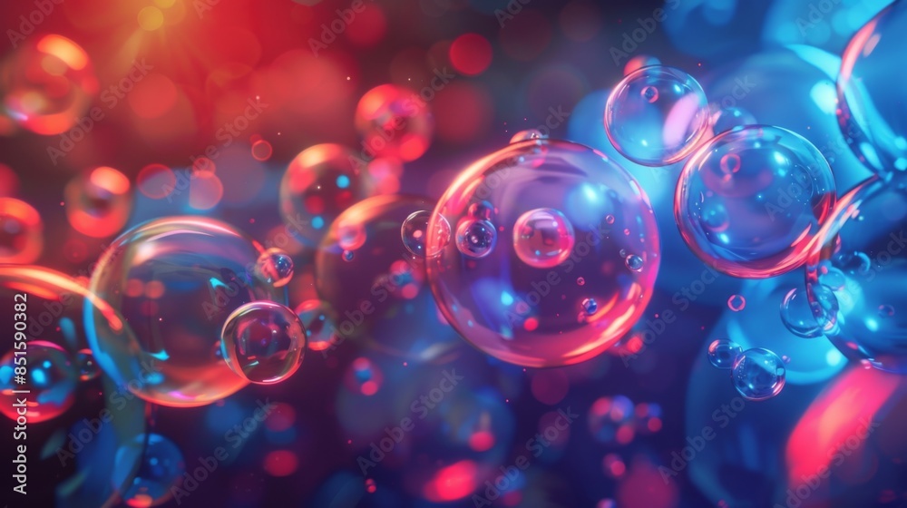 Abstrack backgound bubble red blue Abstrack backgound bubble red blue