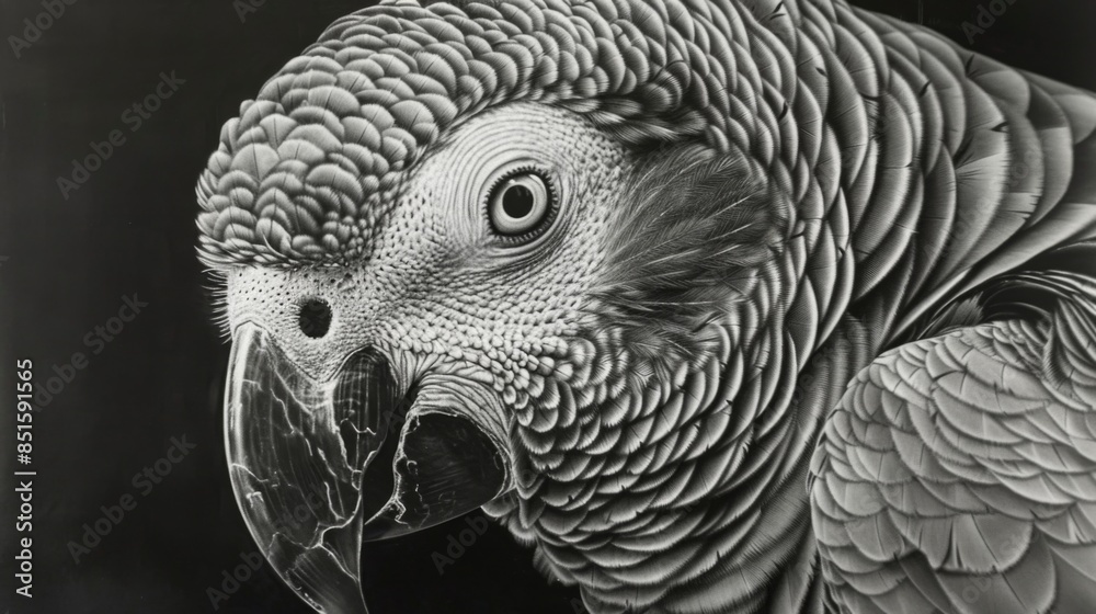Fototapeta premium African grey parrot closeup