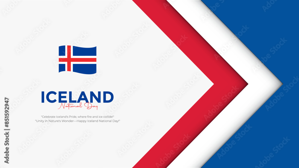 Happy Iceland national Day June 17th Celebration Vector Illustration. Template for Poster, Banner, Advertising, Greeting Card or Print Design Element Happy Iceland national Day June 17th Celebration Vector Illustration. Template for Poster, Banner, Advertising, Greeting Card or Print Design Element