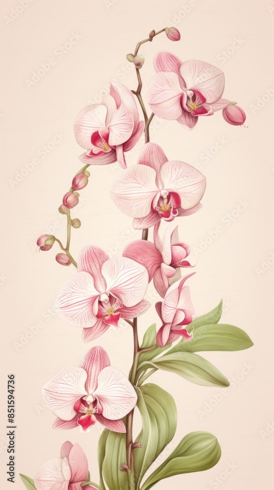 Wallpaper orchid blossom flower sketch. Wallpaper orchid blossom flower sketch.