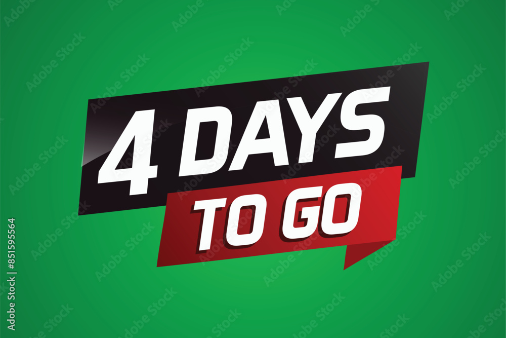 4 days to go word concept vector illustration with ribbon and 3d style for use landing page, template, ui, web, mobile app, poster, banner, flyer, background, gift card, coupon
4 days to go word concept vector illustration with ribbon and 3d style for use landing page, template, ui, web, mobile app, poster, banner, flyer, background, gift card, coupon