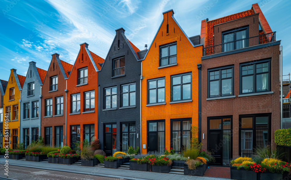 Fototapeta premium Colorful houses in the old town of Groningen Netherlands