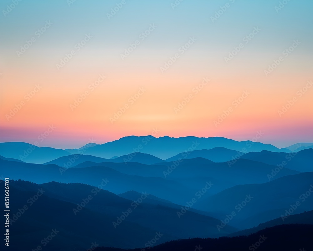 Majestic Mountain Silhouettes Framing a Breathtaking Twilight Sky Majestic Mountain Silhouettes Framing a Breathtaking Twilight Sky