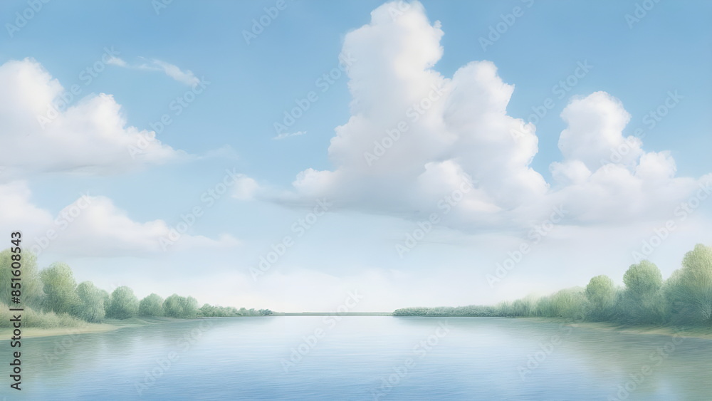 lake and sky in summer lake and sky in summer
