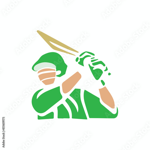 Swoosh Cricket ball Logo Icon, twenty twenty illustration and cricket logo Batsman
