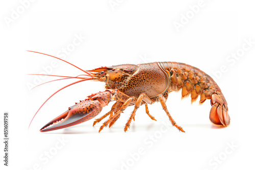 Wallpaper Mural Red cooked crayfish or crab isolated on white background with clipping path Torontodigital.ca