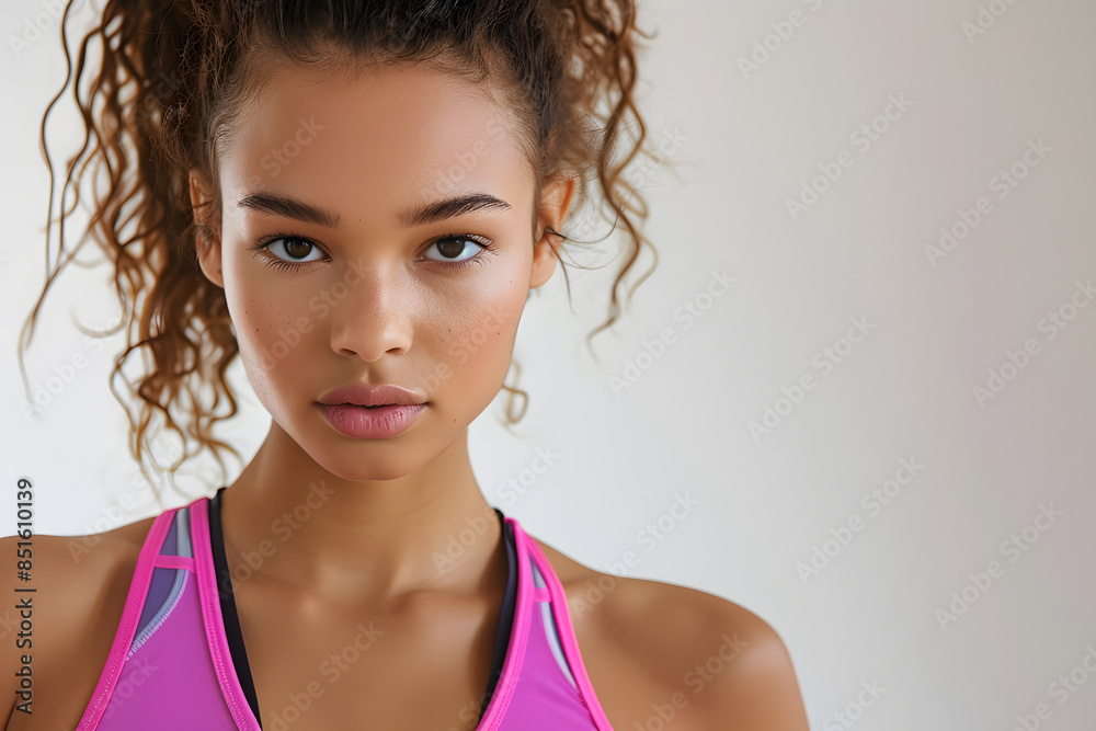 Fitness Woman Posing in Sportswear isolated on white background Fitness Woman Posing in Sportswear isolated on white background
