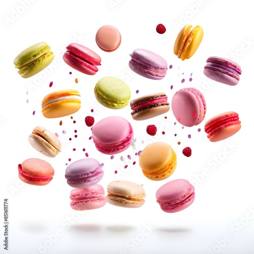 Wallpaper Mural Macarons On A White Background Torontodigital.ca