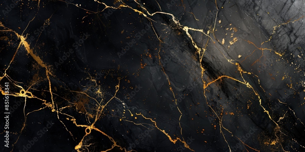 Abstract Black and Gold Marble Texture Abstract Black and Gold Marble Texture