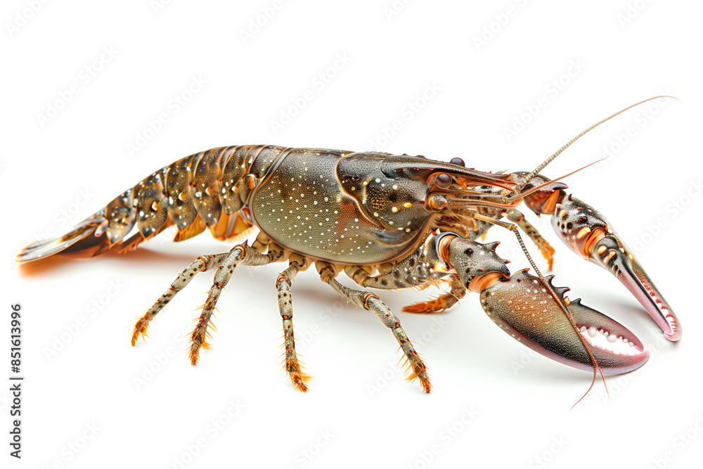 Signal crayfish or crab isolated on white background with clipping path Signal crayfish or crab isolated on white background with clipping path