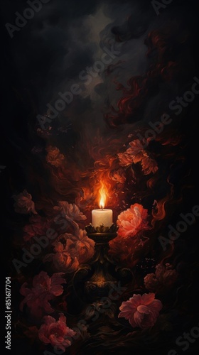 Flame painting candle fire. © Rawpixel.com