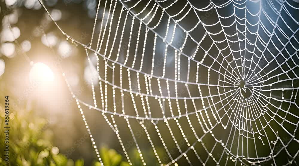 spider web in the morning