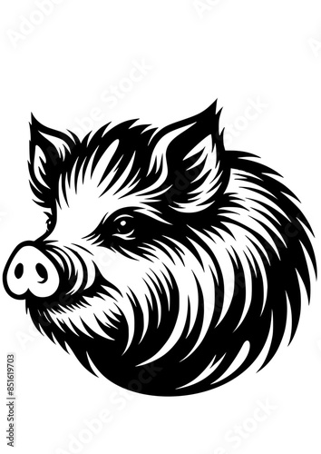 Pig SVG, Farm Animals SVG, Kunekune Pig, Farm Life SVG, Village SVG, Cow SVG, Pig Silhouette, Pig Vector, Clipart, Cut file for Cricut, SVG, JPG, PNG