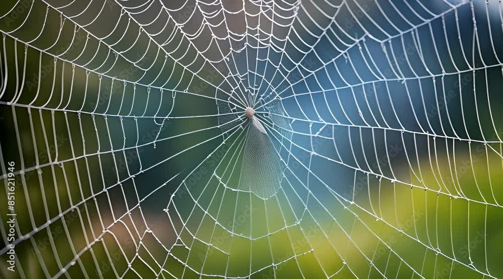 spider web in the dew