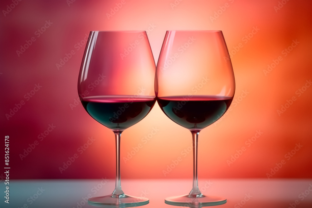 Two wine glasses with red wine in them sit on a table. The glasses are almost empty, with only a small amount of wine left in them. Scene is relaxed and casual, as the glasses are not full Two wine glasses with red wine in them sit on a table. The glasses are almost empty, with only a small amount of wine left in them. Scene is relaxed and casual, as the glasses are not full