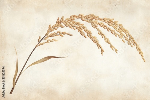 Rice branch plant wheat agriculture. photo