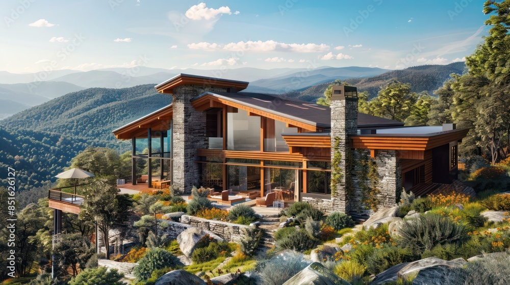 rchitectural plans for a contemporary mountaintop retreat with luxury cabins and eco-friendly amenities rchitectural plans for a contemporary mountaintop retreat with luxury cabins and eco-friendly amenities