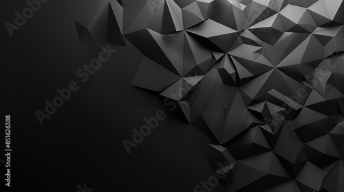 Abstract Black Polygonal Background