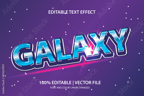 3d text effect galaxy vector art style