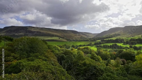 Cinematic aerial video footage of the beautiful landscape of Dovedale