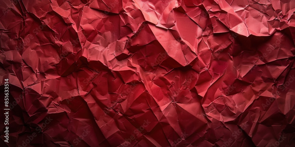 Red Crumpled Paper Texture Red Crumpled Paper Texture