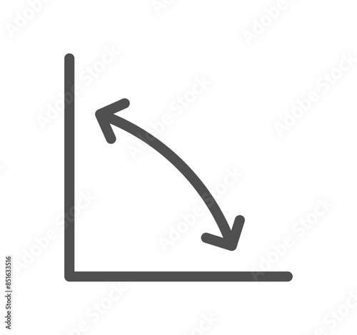 Measure related icon outline and linear vector.