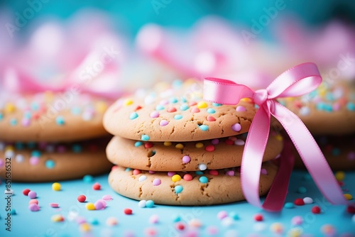 Gingerbread cookies on a wooden table