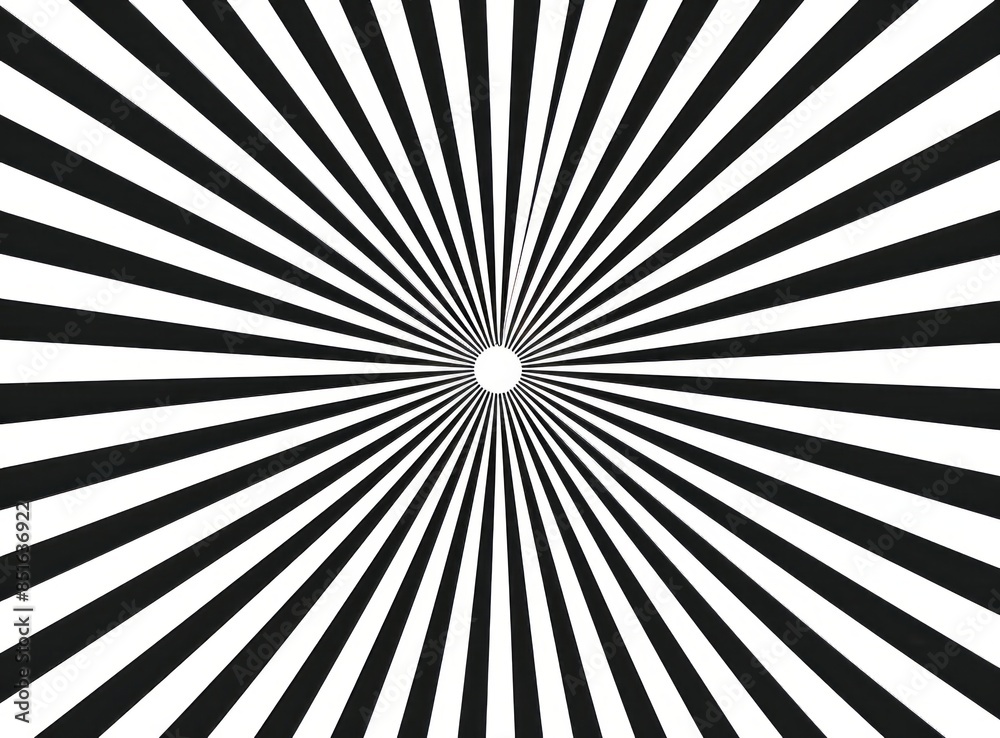 Radiating black and white rays, forming a vibrant comic book effect, flat illustration for dramatic banner or poster backgrounds Radiating black and white rays, forming a vibrant comic book effect, flat illustration for dramatic banner or poster backgrounds