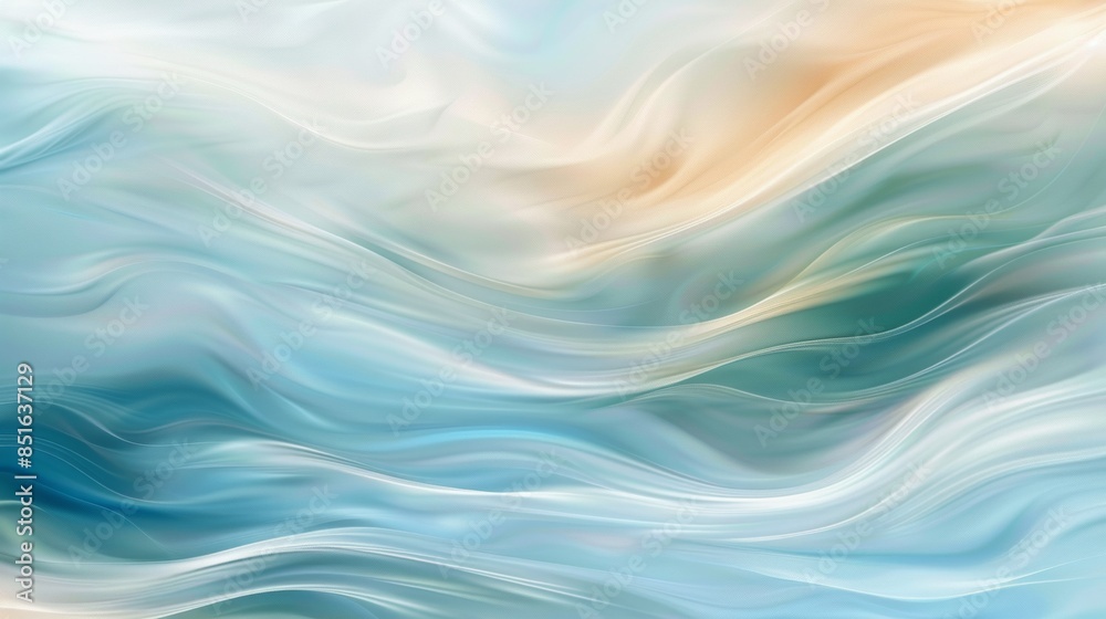 Serene wavy abstract in pastel blue and cream tones Serene wavy abstract in pastel blue and cream tones