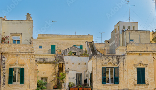 houses in the old town, Lecce, Apulia, Italiy, March 2024