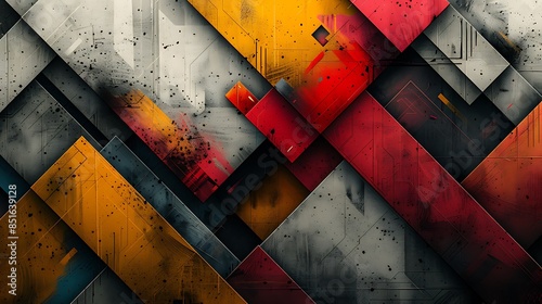 Alternating trapezoid pattern for a dynamic background, vibrant colors, hd quality, digital art, high contrast, geometric design, modern aesthetic, dynamic composition, artistic abstraction.